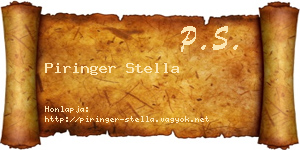 Piringer Stella névjegykártya