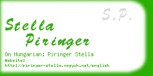stella piringer business card